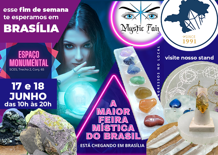 Minas Cristais em Brasília, te esperamos na Mystic Fair Junho 2023