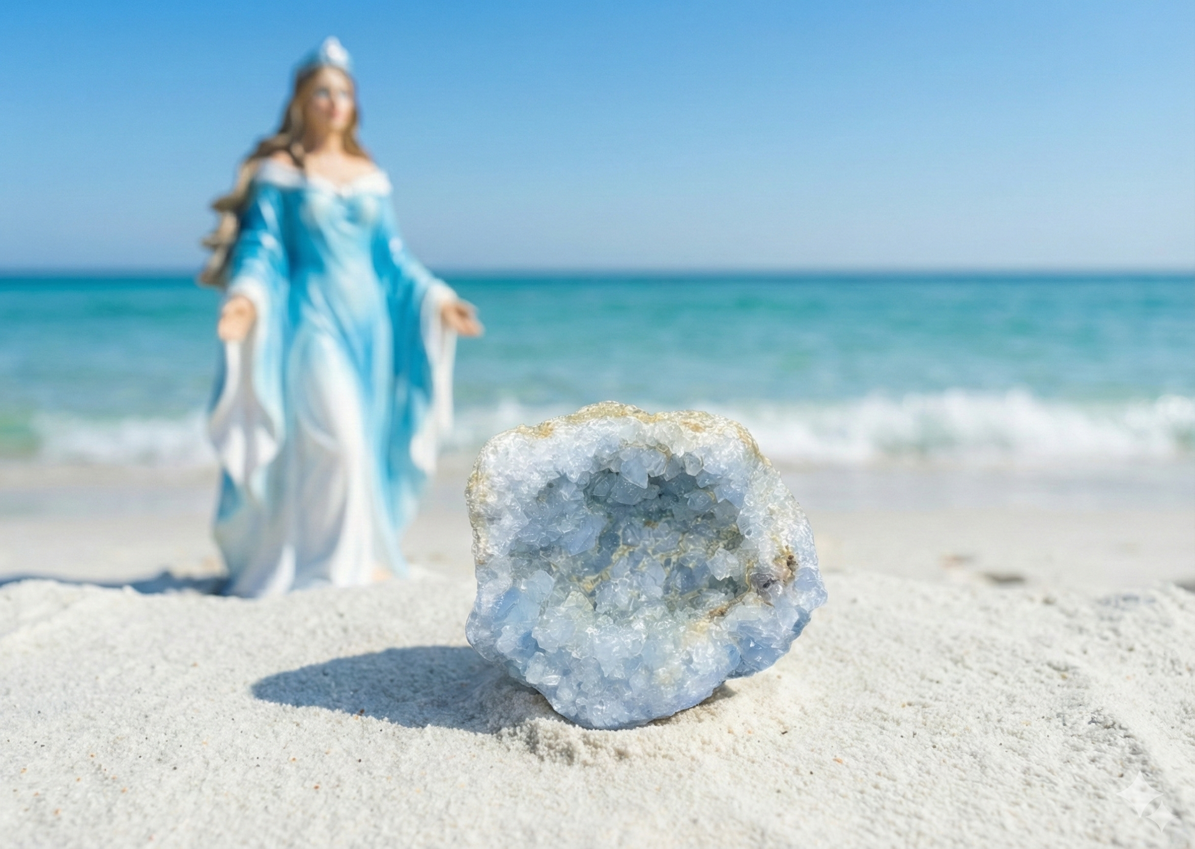 A Magia da Celestita e a Regência de Iemanjá: Purificação e Conexão em Fevereiro